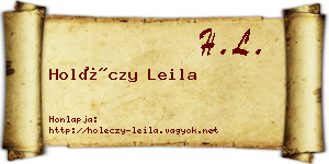 Holéczy Leila névjegykártya